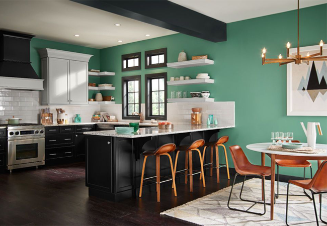 Bí quyết chọn màu sơn cho không gian bếp hiện đại